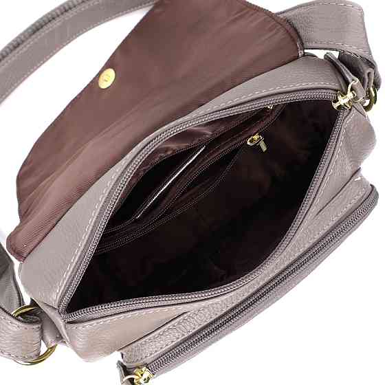 Сумка из натуральной кожи для стильных женщин Серый (Vintage) Киев