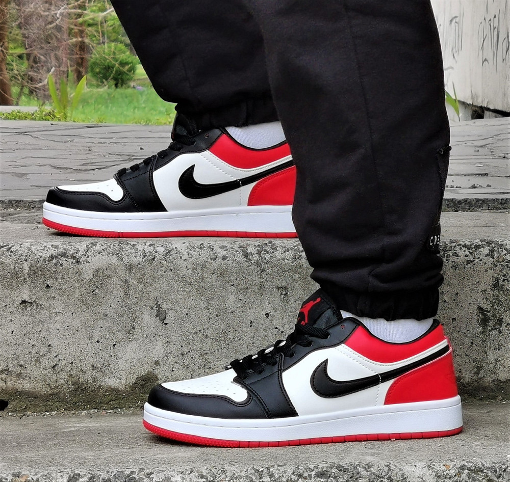 Кроссовки Nike Jordan Белые Мужские Джорданы Красные Найк (размеры: 41,42,43,44,45) Видео Обзор Днепр - изображение 7