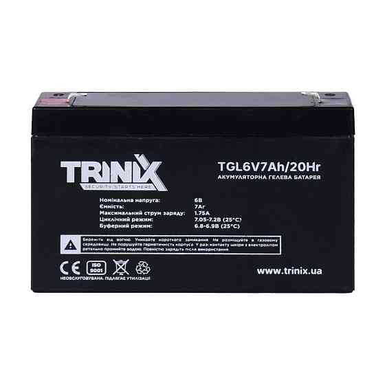 Акумуляторна батарея гелева 6В 7Аг Trinix TGL6V7Ah/20Hr GEL (44-00072) Київ