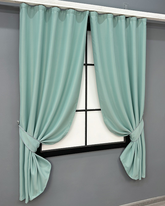 Комплект коротких штор VR-Textil Bruno № 958ш М'ятний 130х170 см 2 шт (35-0465) Київ - фото 2