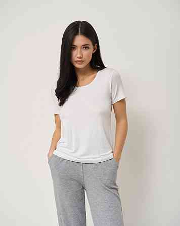 Футболка з віскози жіноча — Білий, Чорний — Ozkan 26976 XL Київ