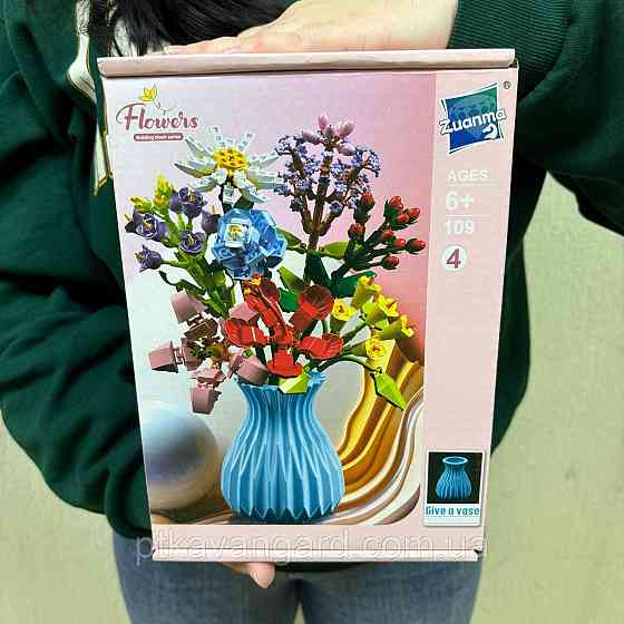 Конструктор блоковий квіти у вазі 684 деталей 109-4 Хмельницький