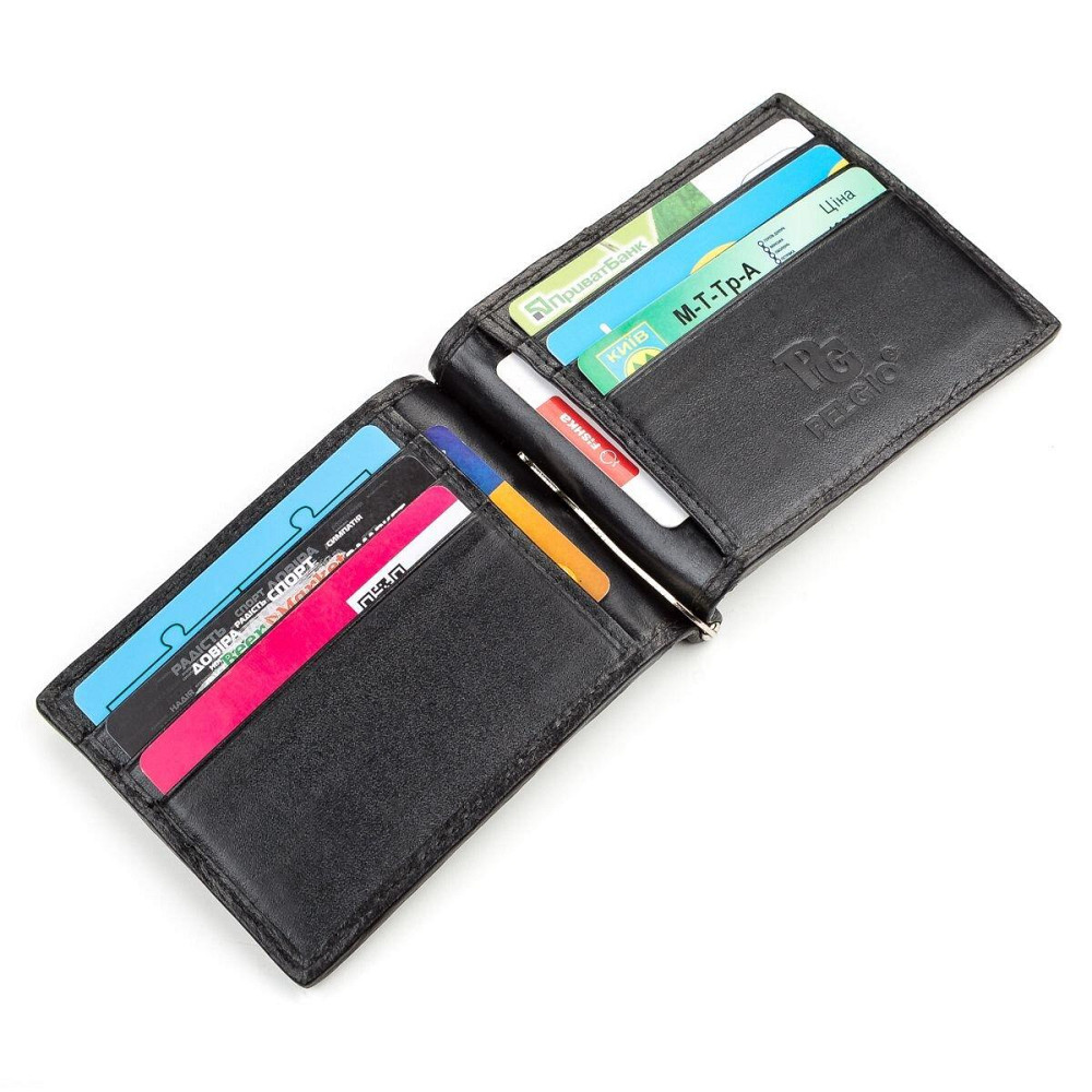 Затискач з натуральної шкіри крокодила Чорний (CROCODILE LEATHER) Київ - фото 3