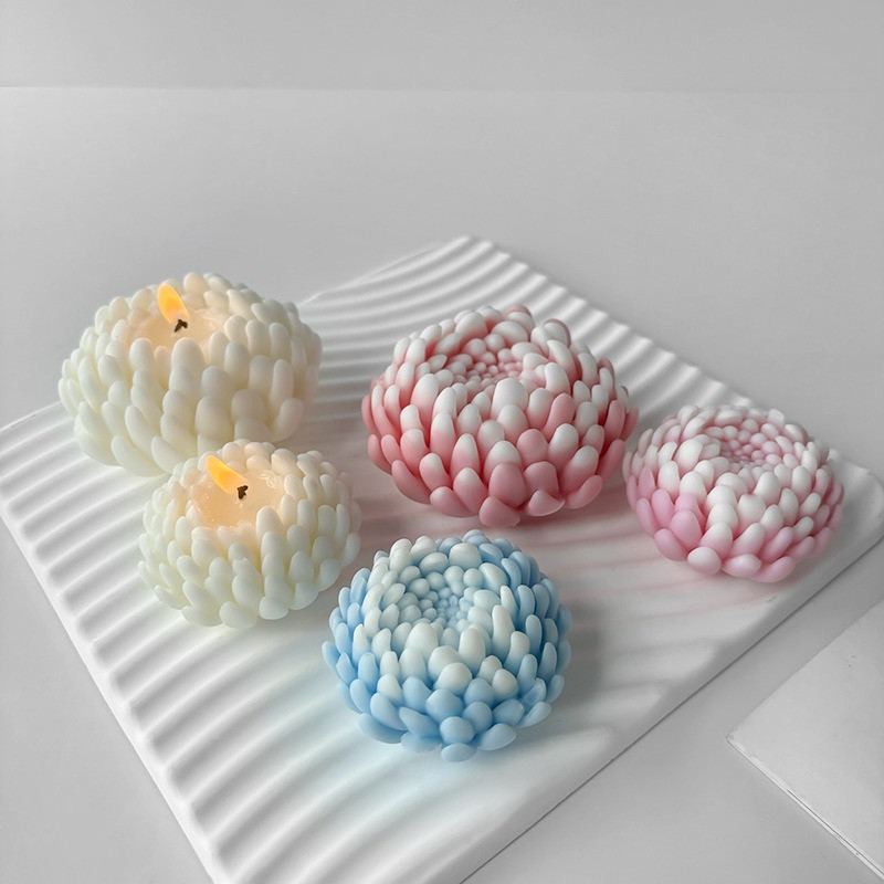 Силіконова форма для виготовлення свічки, «Хризантема» молд  для свічок з бджолиного, соєвого воску і парафіну 90 х 87 мм Кам'янець-Подільський - фото 8