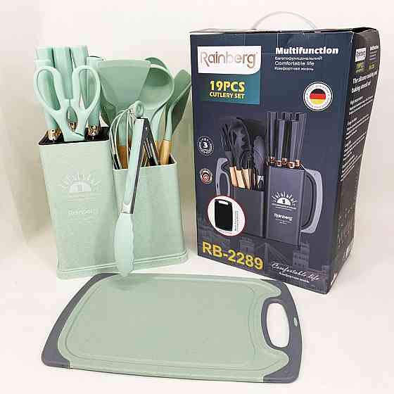 Комплект кухонного начиння, Набір кухонного силіконового приладдя на підставці, Набір кухарського NZ-26 Івано-Франківськ