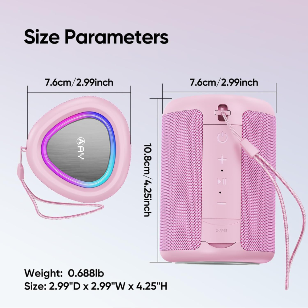 Портативна Bluetooth-колонка AY-SPKA46, 15 Вт, Bluetooth 5.3, TWS, LED-підсвічування, IPX5, AUX, TF, чорна Київ - фото 9