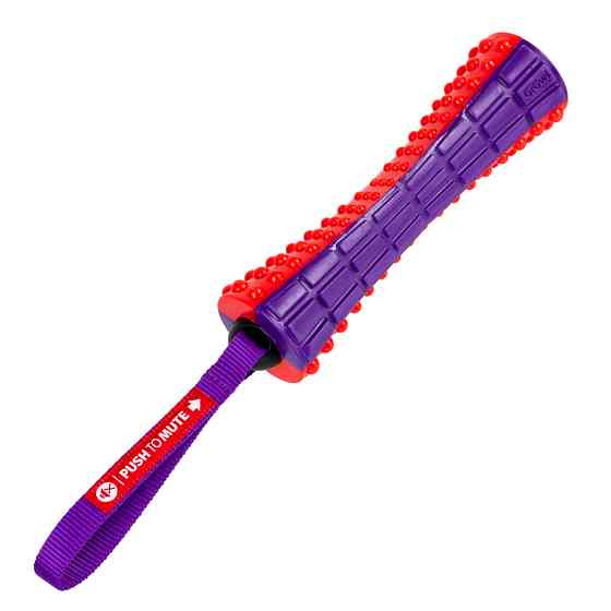 Іграшка для собак Палиця з пищалкою, що вимикається GiGwi Push to mute, TPR гума, нейлон, 17 см Коломия