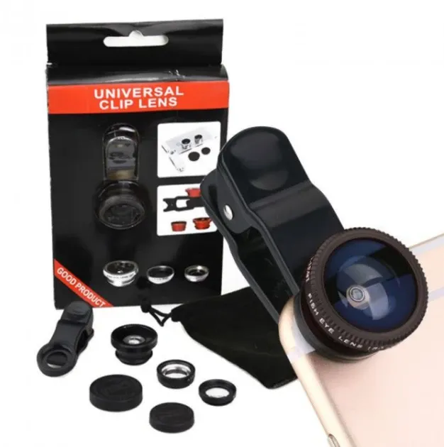 Універсальний об'єктив Universal Clip Lens Чорний (KG-3810) Полтава - фото 1