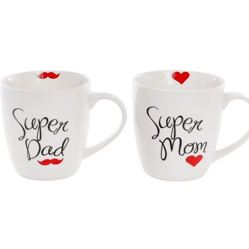 Чашка 520мл порцелянова Super Dad Super Mom BONA DI 577-525 Житомир