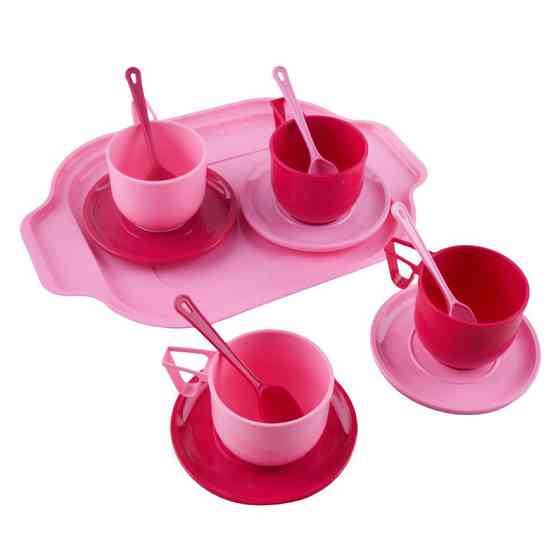 Дитячий ігровий набір посуду з підносом 70293 13 предметів в сітці Вінниця