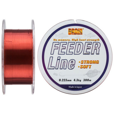 Леска Brain Feeder 300 m 0,223 mm #1.7, 4.3 kg, 9.5 lb, ц.: copper (1858.70.03) Винница - изображение 1