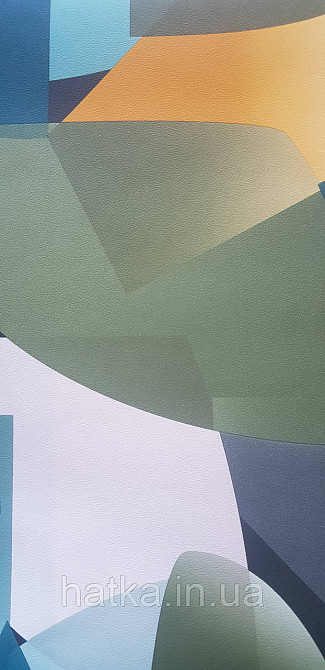 Обои виниловые на флизелине Rasch Clasik 0,53х10 абстракция фигуры зеленые бирюзовые желтые Киев - изображение 2