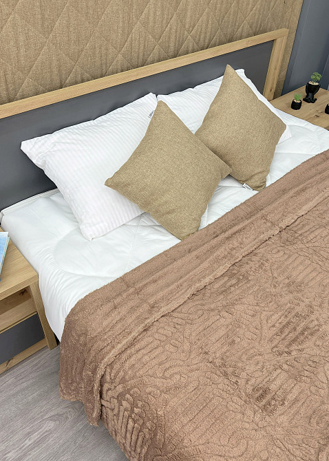 Плед 200х230 см (+-10см) "Косичка" колір карамельний (87-343) Київ - фото 2