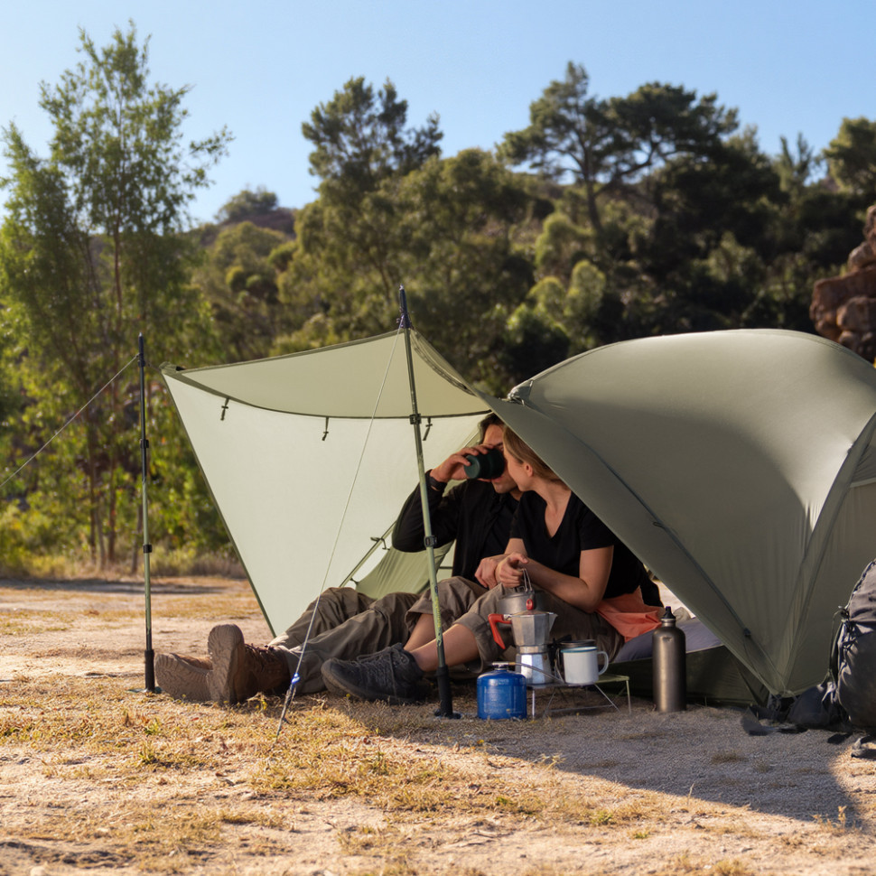 Намет надлегкий двомісний Naturehike Mongar Hiking Tent Pro CNK2550WS037, 20D, зелений Киев - изображение 7