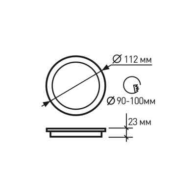 Светильник Eurolamp LED 7W 4000K (LED-DLR-7/4(new)(black)) Винница