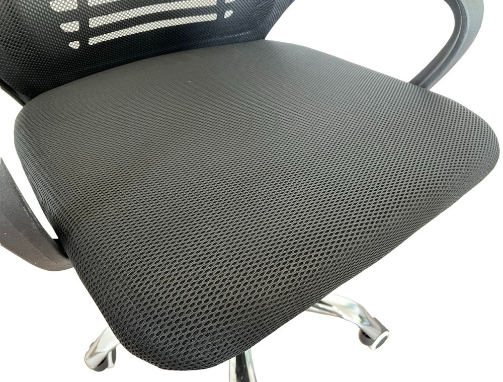 Офисное кресло руководителя Tehforward Miami хром Tilt Черный Киев - изображение 4