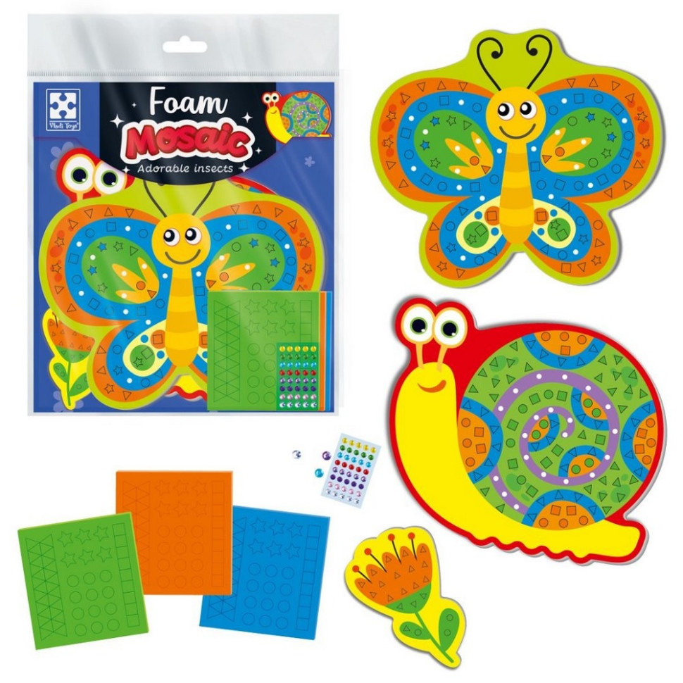 Набір для творчості "Чарівні комашки" VT4511-23 з м'якою мозаїкою та стразами Вінниця - фото 3