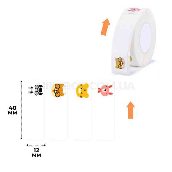 Стикеры этикетки для термопринтера NIIMBOT T12*40-160 ZOO Color For D11/D110/D101/H1S A2A68301001 Одесса