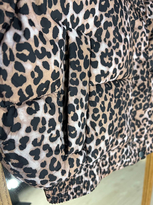 Куртка жіноча Lady Yep 9006 коротка з капюшоном леопардовий принт на резинці демісезонна світло-коричневая, світло-коричневий, 46 Київ - фото 18