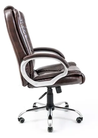 Офісне Крісло Керівника Richman California Titan Dark Brown Хром М1 Tilt Коричневий Київ