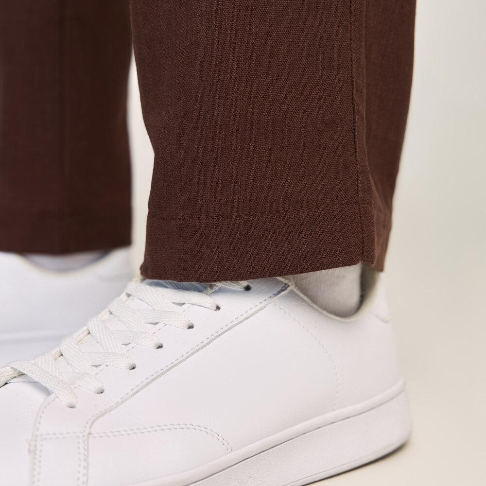 Мужские льняные брюки свободного кроя шоколадные Pobedov Chill Киев - изображение 3