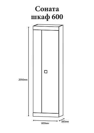 Шкаф распашной Эверест Соната-600 венге темный + дуб крафт золотой (DTM-2308) Днепр
