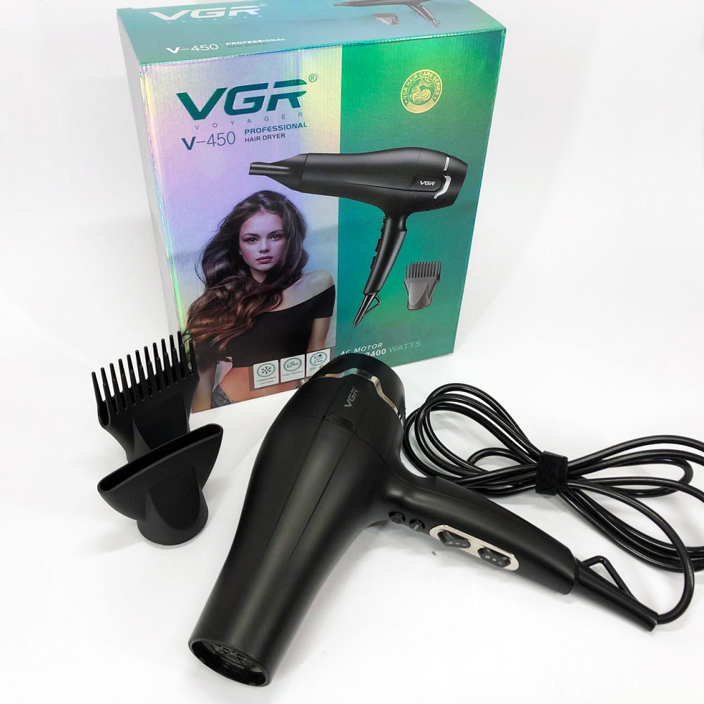 Фен для укладки прически VGR V-450, Фен с регулятором мощности и температуры Хороший для дома DU-71 Львов - изображение 5