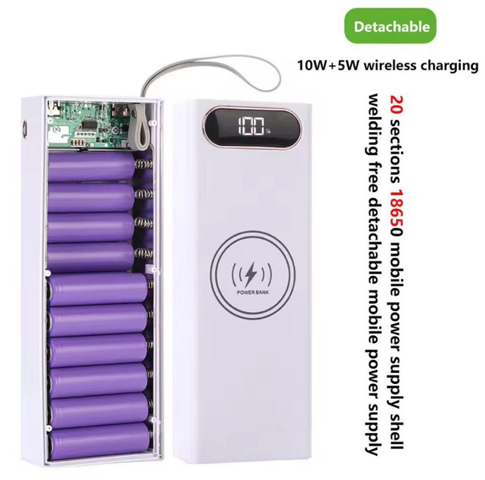 Великий Power Bank 58000 mah на 20 акумуляторах Tesla із швидкою зарядкою 22.5w Київ - фото 1