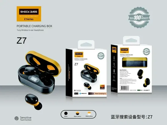 Гарнітура Double з кейсом Bluetooth Shock Bass TWS-Z7 Київ