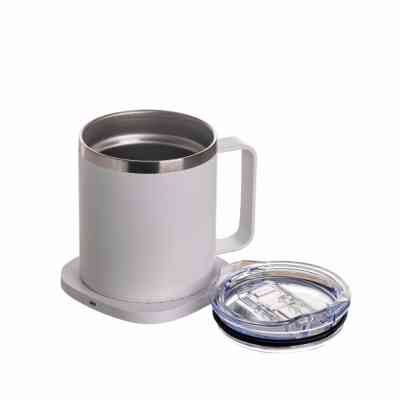 Термокружка TheGeneral з підігрівом та бездротовою зарядкою ThermoHub 15W з LED індикатором біла (40021321-08) Вінниця