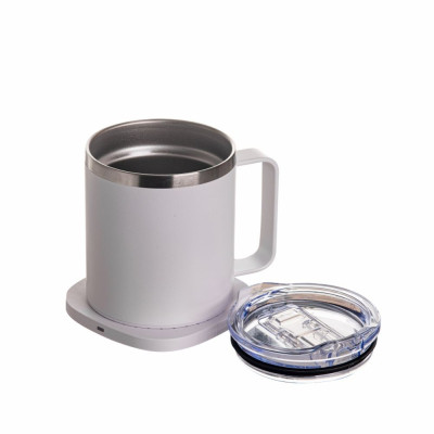 Термокружка TheGeneral з підігрівом та бездротовою зарядкою ThermoHub 15W з LED індикатором біла (40021321-08) Вінниця - фото 6