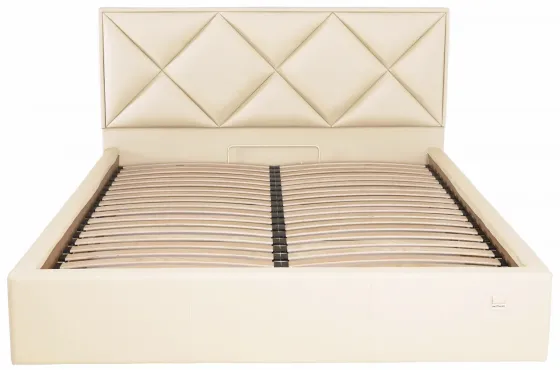Кровать Двуспальная Leeds Comfort 180 х 190 см Fly 2207 С подъемным механизмом и нишей для белья Бежевый Киев