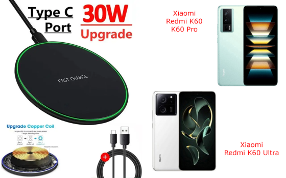 Беспроводное зарядное устройство 30W для Xiaomi Redmi K60, K60 Pro Киев