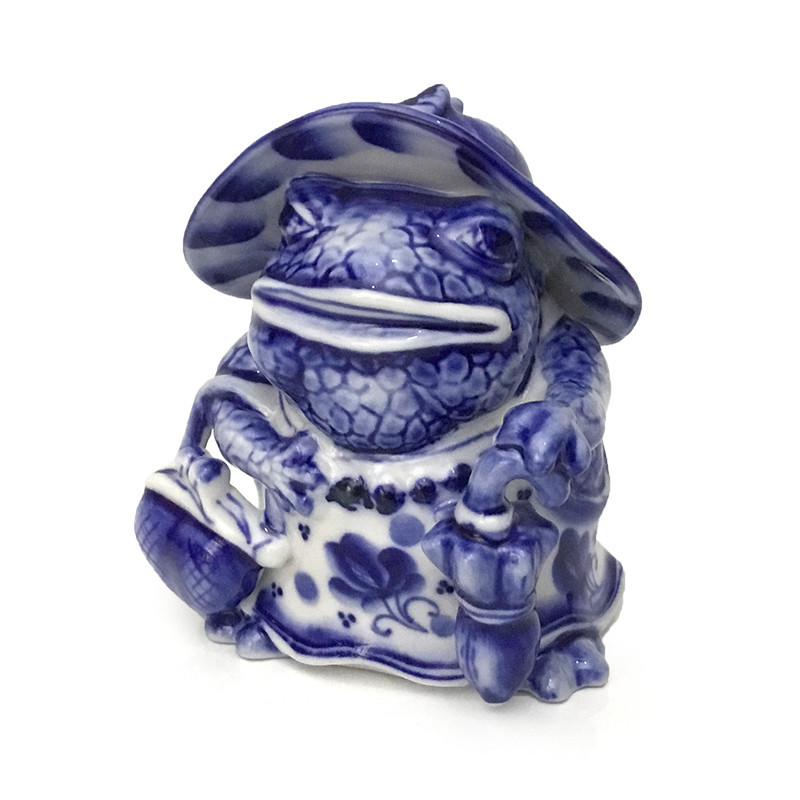 Фигурка керамическая Гжель Жаба в шляпе Киев - изображение 1