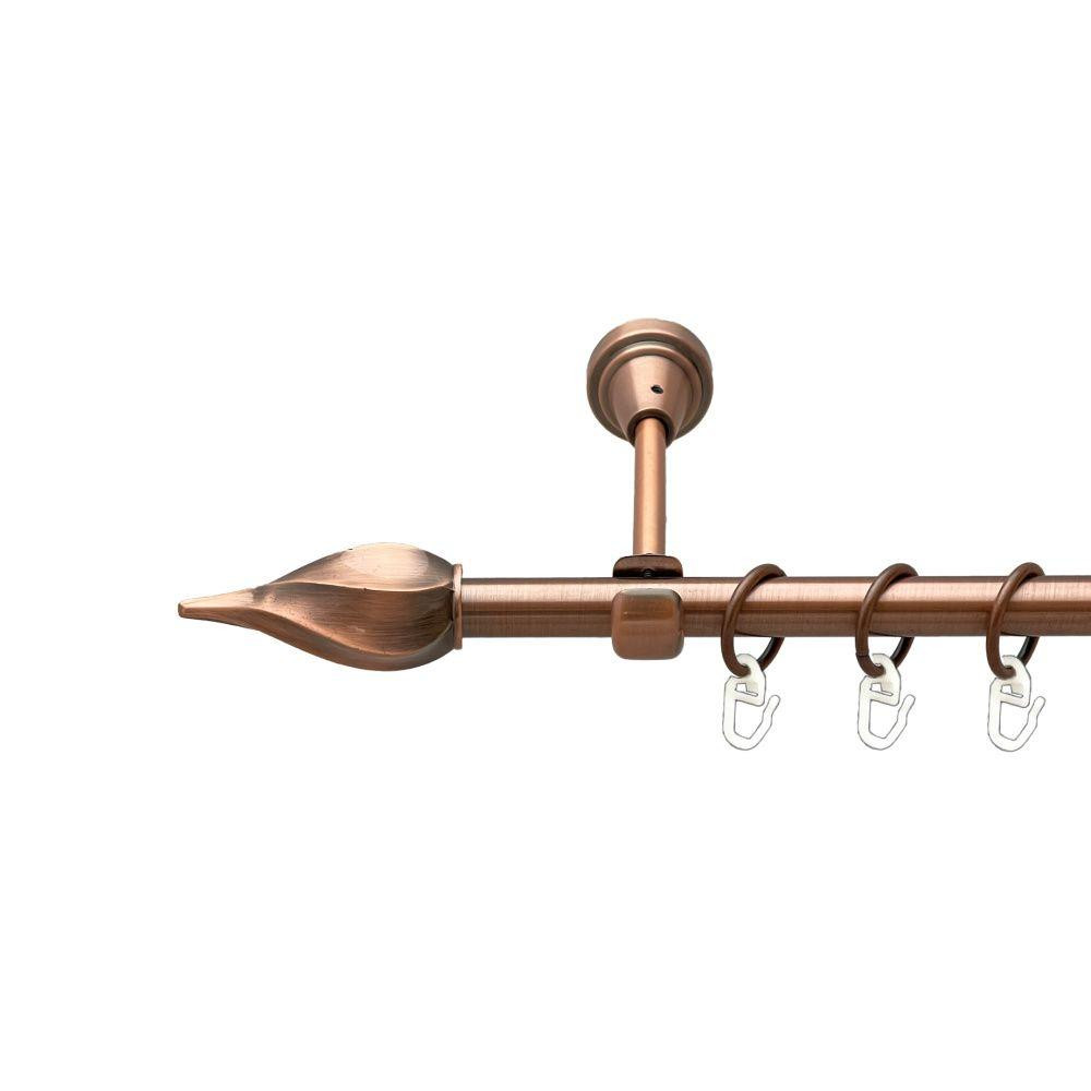 Карниз Orvit Твісто металевий однорядний відкритий гладка труба кільце металеве Мідь 16 мм 300 см Львов - изображение 1