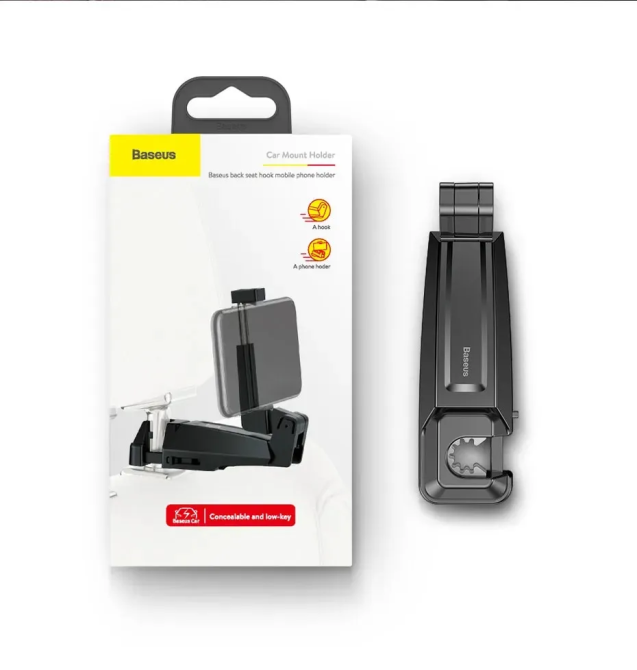 Автотримач для телефона Baseus Backseat Vehicle Phone Holder Hook Black Киев - изображение 2