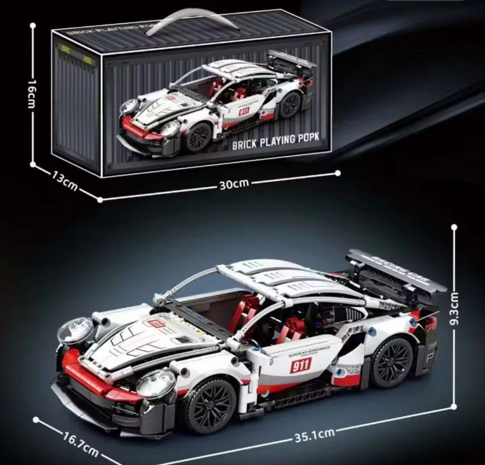 Конструктор 1200+ запчастин 35см розмір Порше. Харків - фото 2