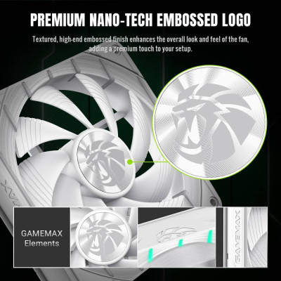 Кулер до корпусу Gamemax Tornado T12 ARGB-W Вінниця - фото 2
