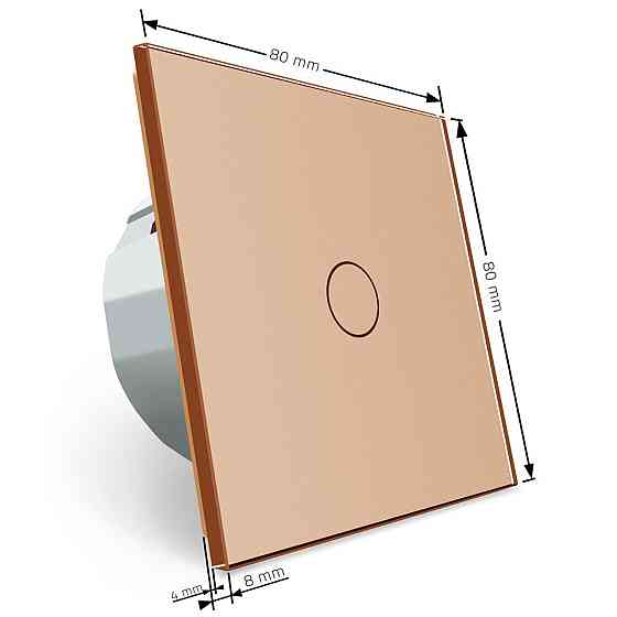 Сенсорний диммер 1 сенсор Livolo золото скло (VL-C701D-13) Коломыя