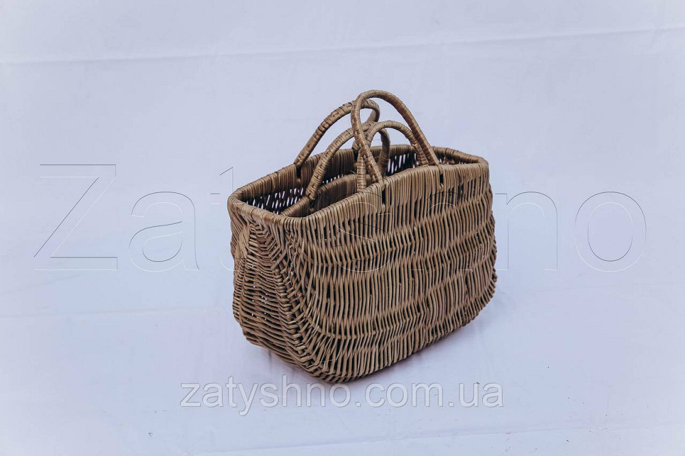 Декоративная корзина средняя из лозы | плетеная корзина из лозы | корзини з лози Киев - изображение 3