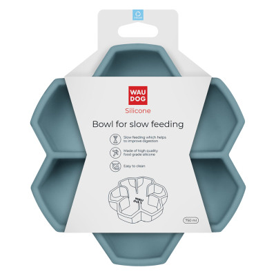 Универсальная посуда для животных WAUDOG Silicone миска для медленного питания 750 мл серая (235411) Винница - изображение 4