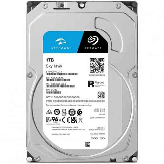 Накопичувач HDD SATA 1.0TB Seagate SkyHawk 5400rpm 256MB (ST1000VX013) 3.5" Харків