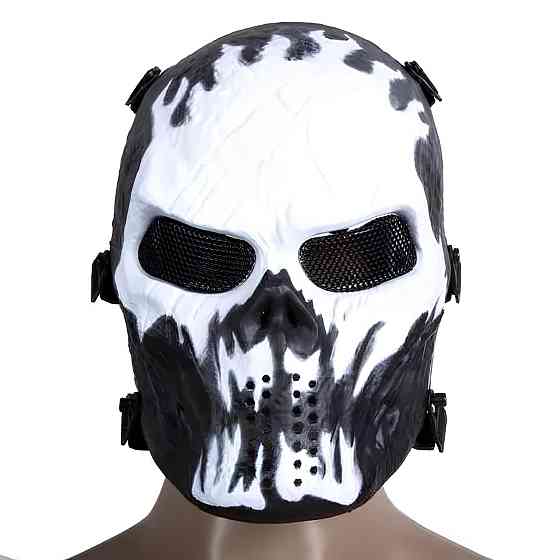 Тактическая маска Череп RESTEQ — защитная маска для страйкбола, пейнтбола, лыж, мотоспорта и экстрима, универсальный размер Киев