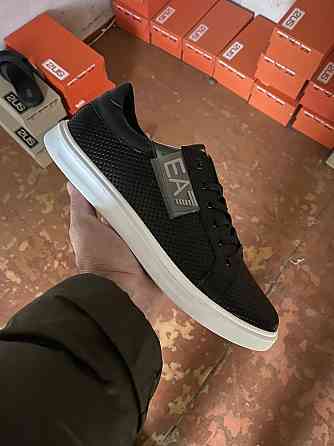 Шкіряні чоловічи літні кеди перфорація чорного кольору Харків