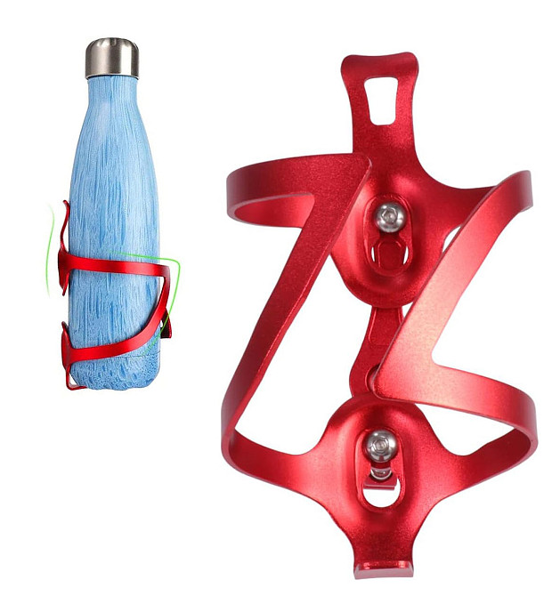 Флягодержатель велосипедный алюминиевый Feel Fit Красный Бровары - изображение 1
