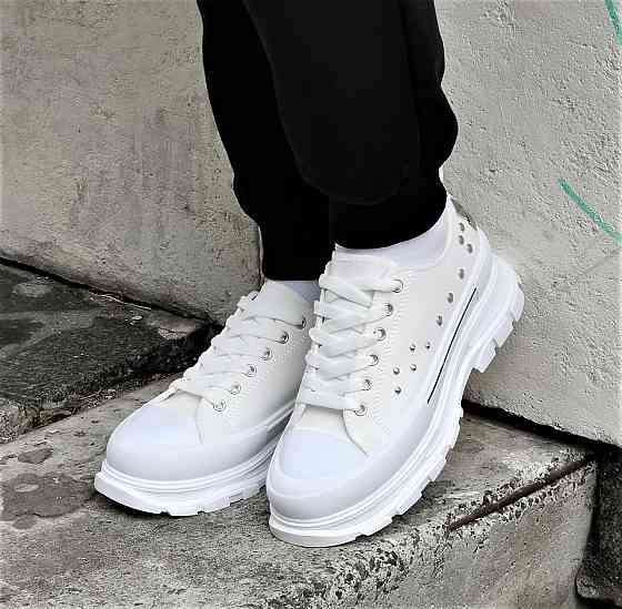 Женские Кроссовки Кеды на Танкетке Белые Слипоны Мокасины на Платформе (размеры: 36,37,38,39,40,41) - 33-2 Днепр