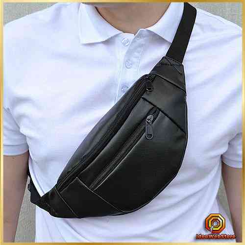 Сумка на пояс мужская бананка поясная экокожа компактная Мужская кожаная бананка Киев