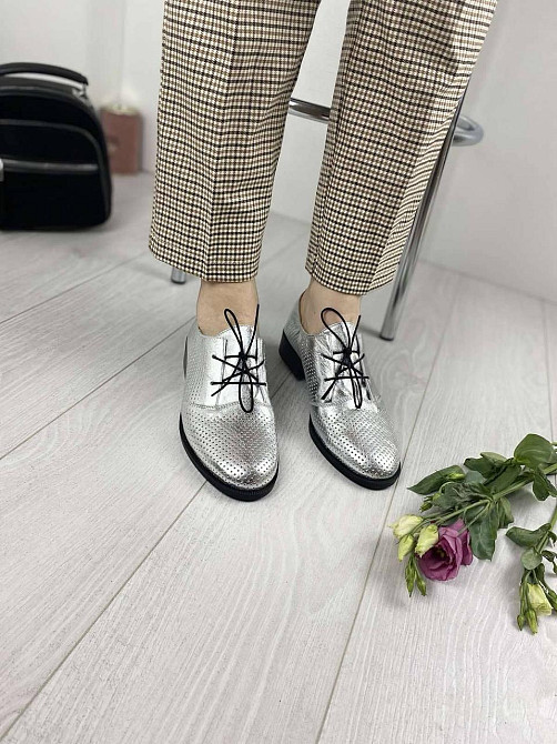 VIKTTORIO Туфлі жіночі VIKTTORIO 222 срібні (весна-літо, шкіра натуральна) (3133) Коломыя - изображение 3