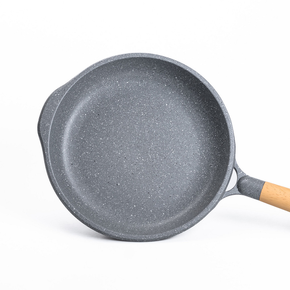 Сковорода 28 см с мраморным покрытием, 2,8 л, серая Киев - изображение 2