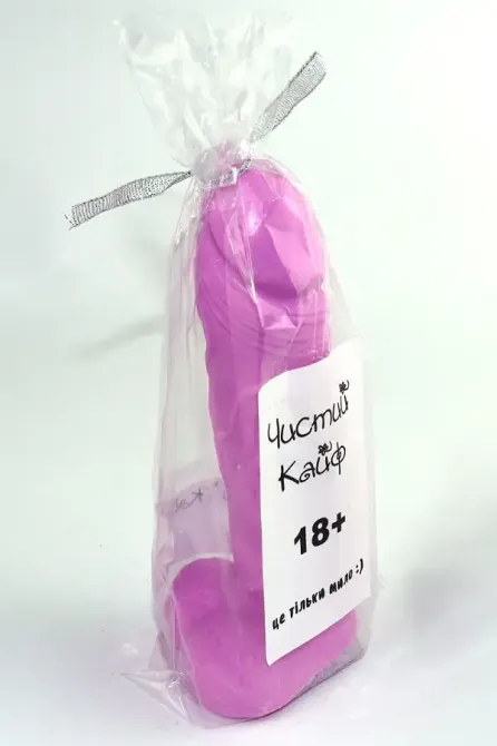 Крафтове мило-член із присоскою Чистий Кайф Violet size L натуральне Львов - изображение 2